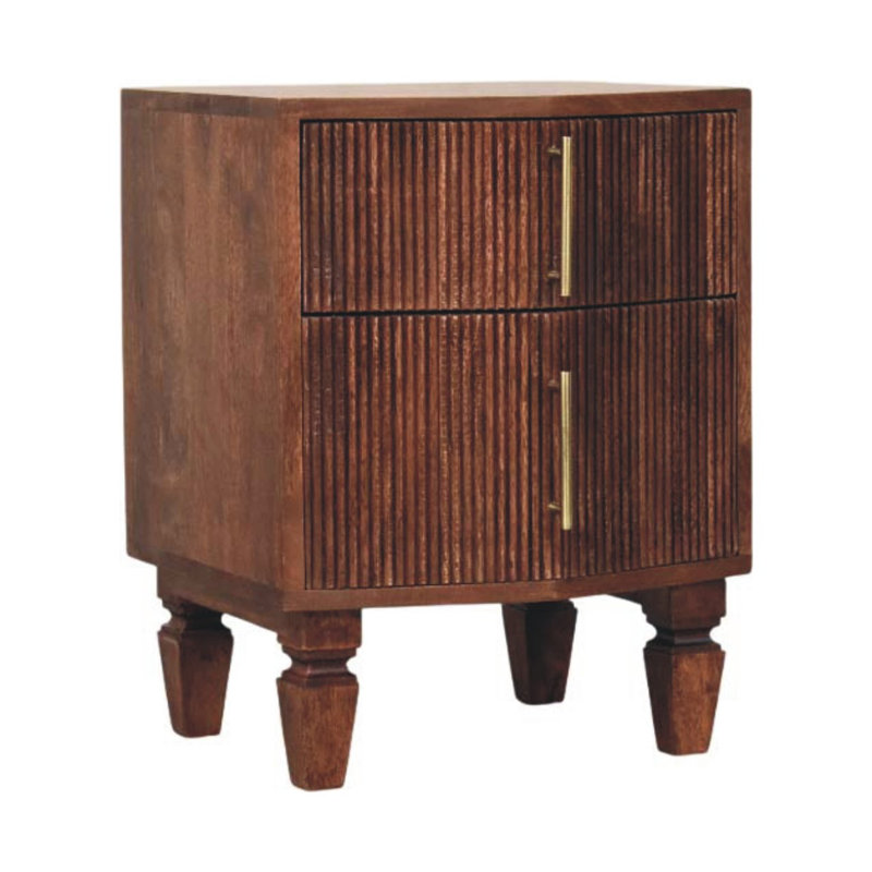 42cm W Solid Wood Bedside Table
