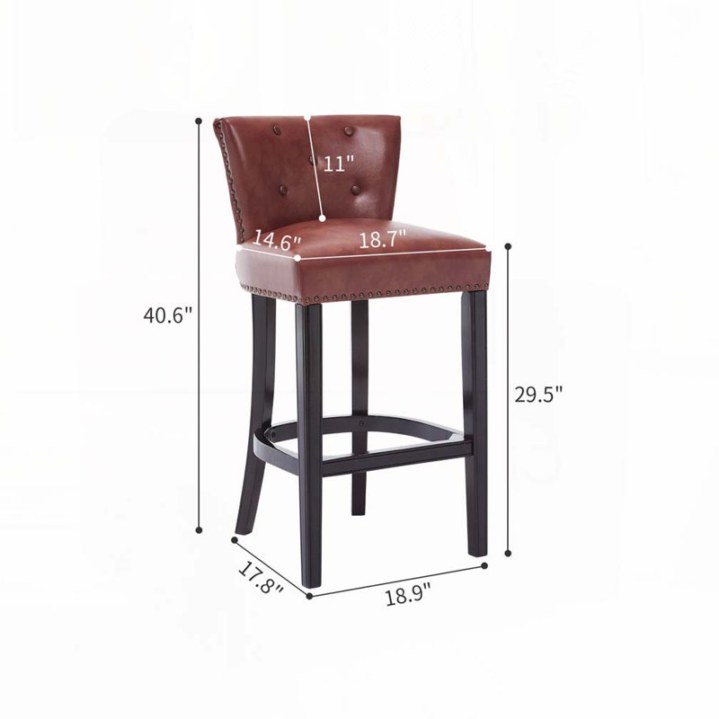 Tabourets de bar en similicuir, Tabouret de bar (siège d'une hauteur de 29,5 po)