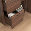 Armoire de bureau pour l'efficacité du bureau à la maison - avec rangement Noyer