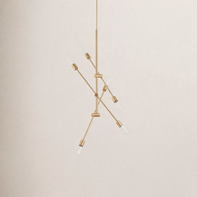 Leto 6-Light Steel Sputnik Chandelier