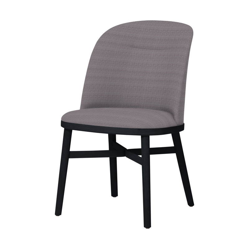 Bund 18'' H Upholstered Dining Chair, Black Oak, L493 Sanfor Putty 3479