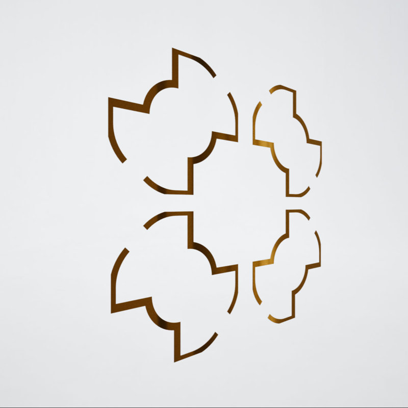 41"W x 41"H x 1/8"T Extra Large Anderson Decorative Fretwork Acrylic Ceiling Panels, Bronze Mirror, Bronze Mirror