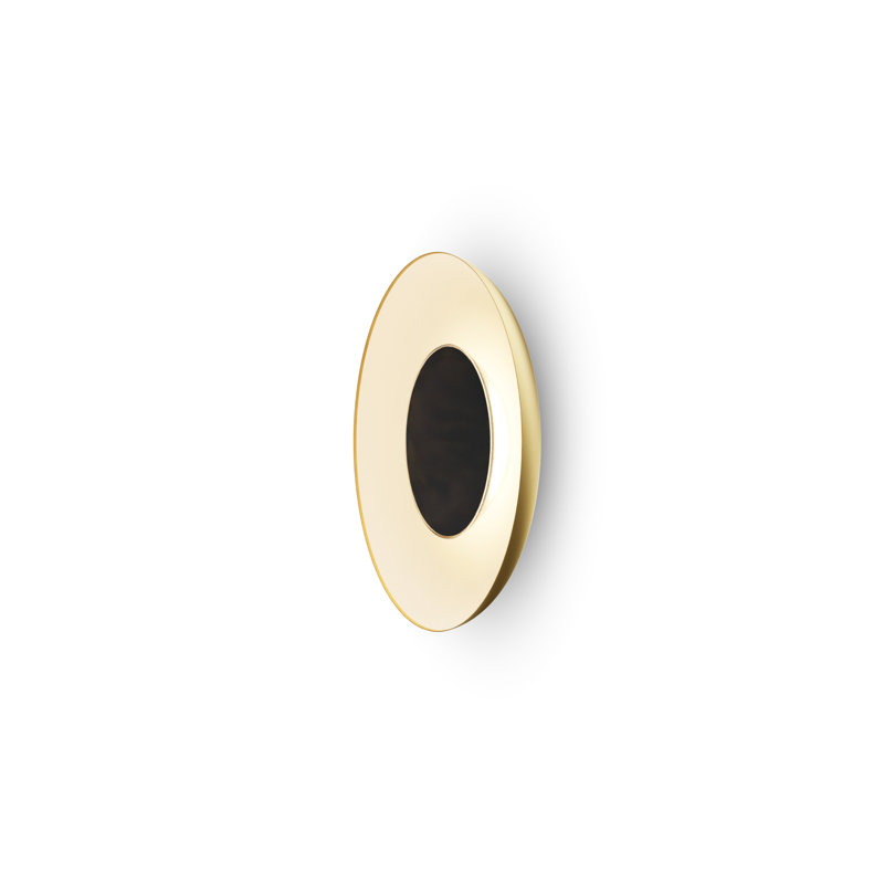 Ramen LED Flush Mounted Sconce, 2.6" H x 18" W x 18" D, Matte Black/Gold/Matte White