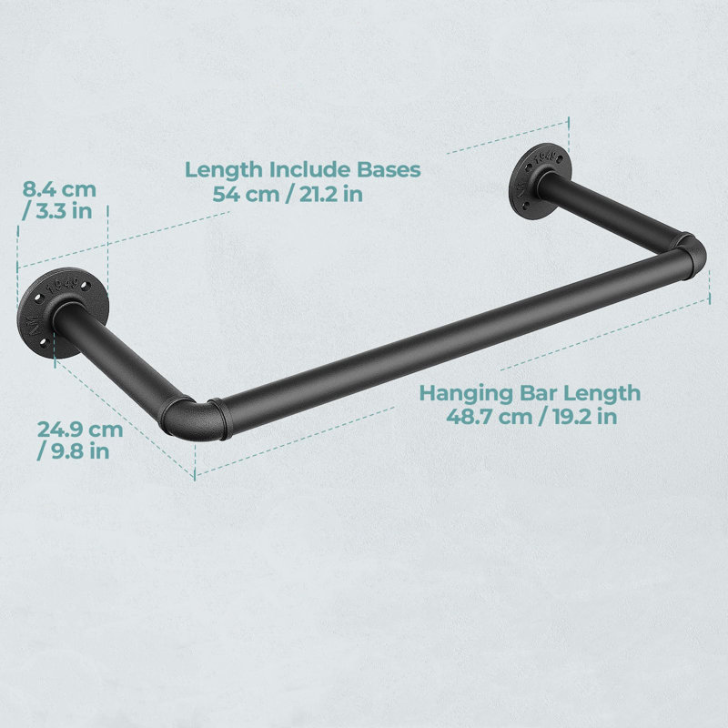 48.7cm Wall Mounted Clothes Rack