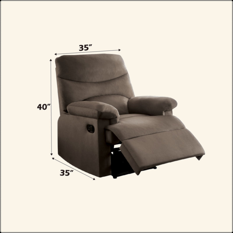Fauteuil inclinable en tissu tissé, Marron clair