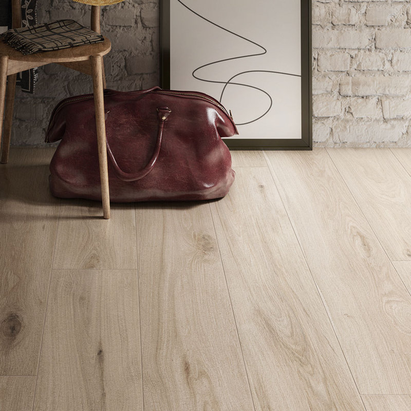 Renew 8X48 Porcelain Wood Look Floor Tile, White Oak