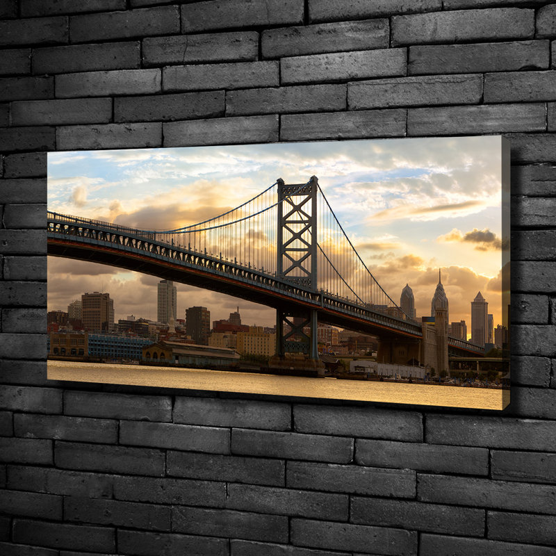 Philadelphia Bridge 1 Piece Wall Art on Canvas