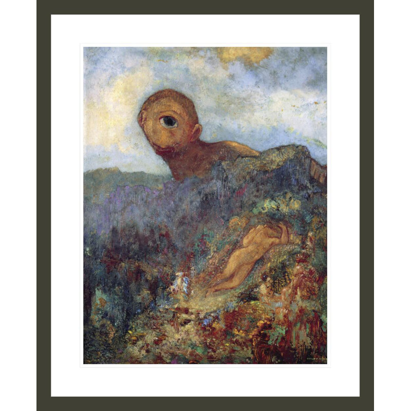 «The Cyclops» par Odilon Redon, impression giclée sur cadre, H 28,61 po x l 23,5 po