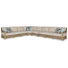 Swansea 133'' Wide Rectangle Eucalyptus Patio Sectional with Cushions