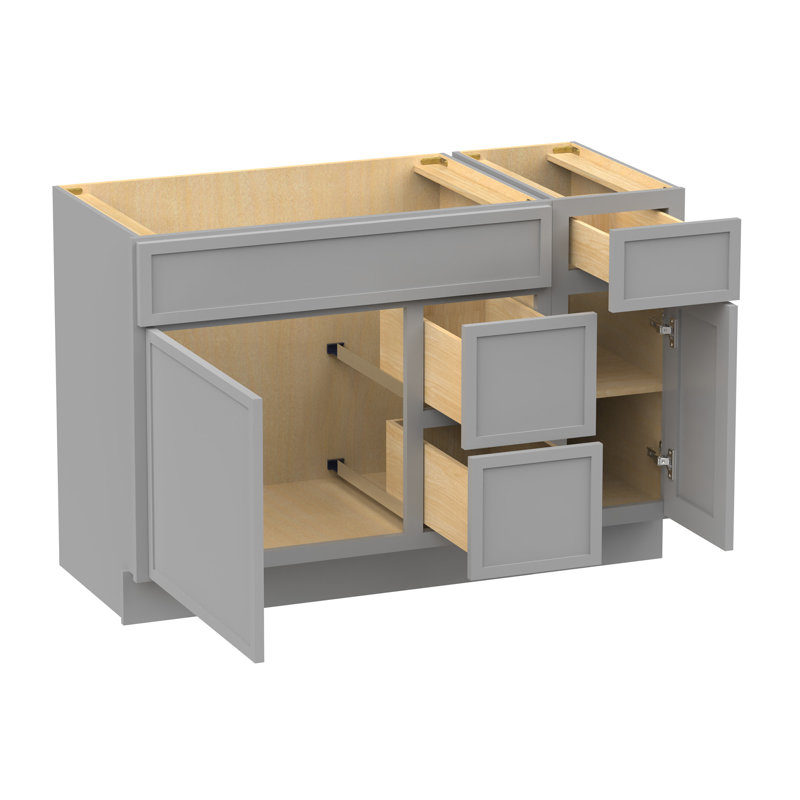 Base de meuble-lavabo simple 48 po seulement, Gris