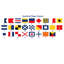 Drapeau nautique W - impression-38025462