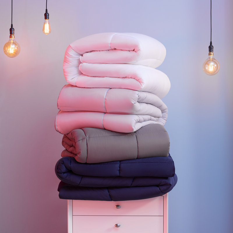 Twin Light Grey Down Alternative Bedspread