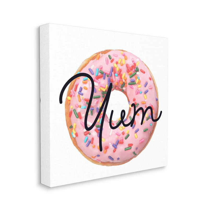 Yum Sprinkle Donut by Daphne Polselli - Graphic Art, Wrapped Canvas, 30" W x 30" H