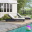 Everlee Outdoor Metal Chaise Lounge with Cushions-1895379324