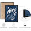 «Botanical Silhouette Blue and White Modern Artwork Minimalist Wall Art Decor», 4 pièces-101519977-101519974