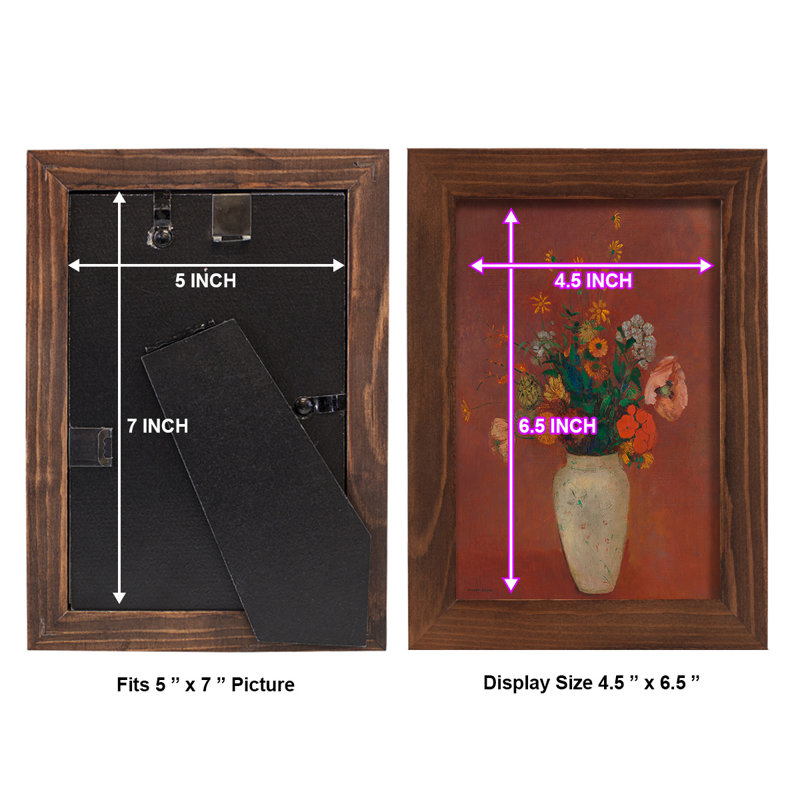 Bouquet dans un vase chinois, toile de qualité supérieure, prête à être accrochée, L 4 po x H 6 po x P 1 po