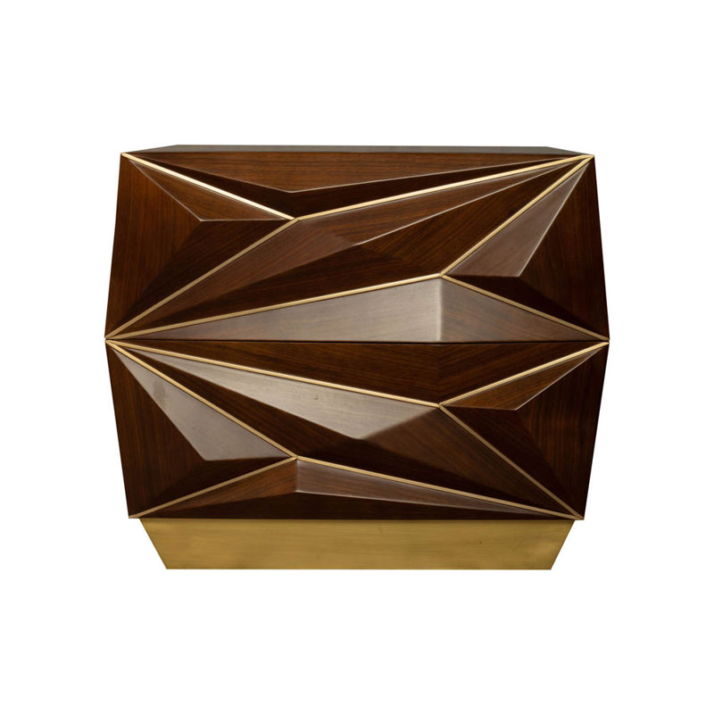 Aluesi 68cm W Solid Wood Bedside Table