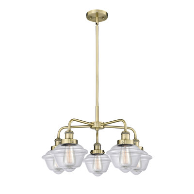Grourke 5 - Light Glass Dimmable Chandelier