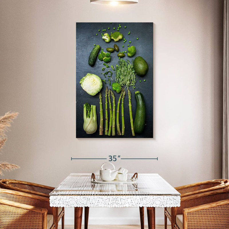 Aliments sains et verts, H 48 po x l 32 po