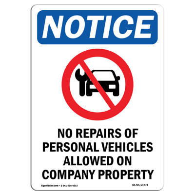 No Repairs of Personal Sign