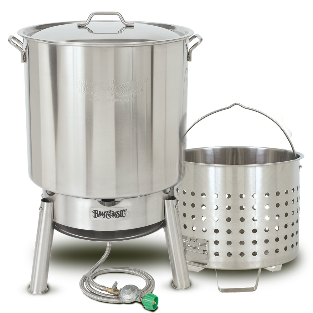 Bayou Classic KDS-182 82 Quart. Stainless Steel Crawfish Cooker Kit