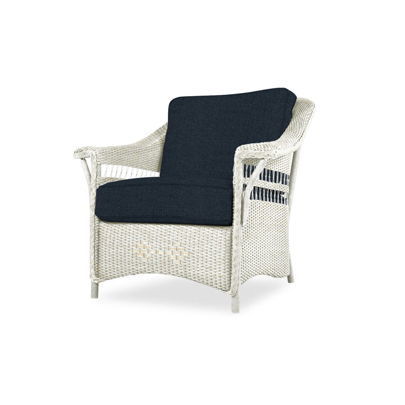 Nantucket Outdoor Lounge Chair, Sandberg Navy, Mink