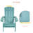 Outdoor Adirondack Chair Patio Plastic Single Chairs All-Weather Resin Lounge Chair for Patio, Lawn, Backyard, Deck-1337111186