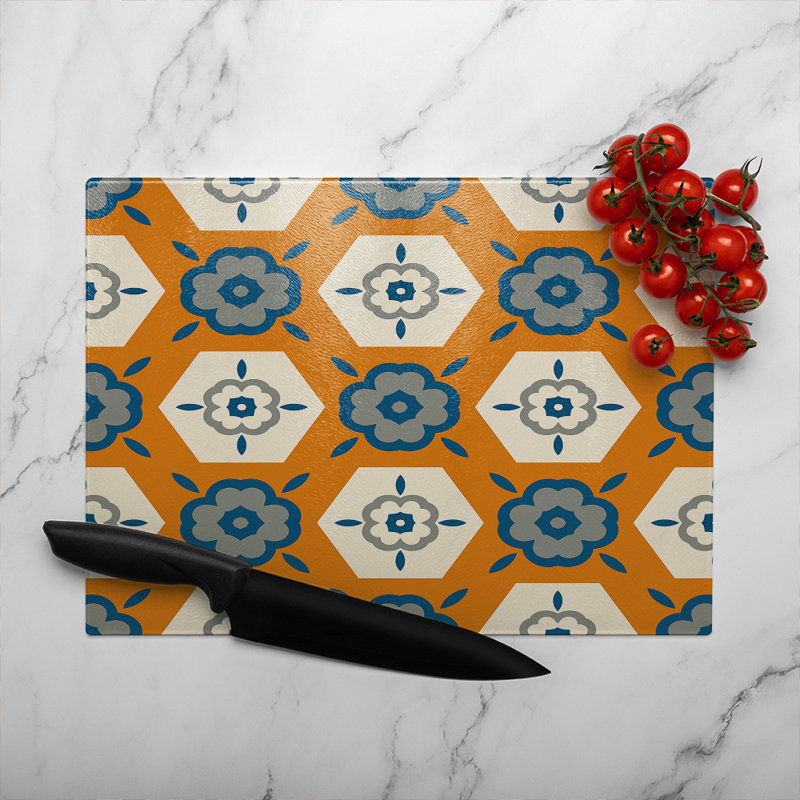 Glass Chopping Board, 28cm L x 20cm W
