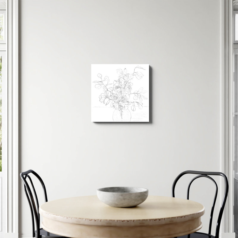 «Beautiful Bouquet Line» par Nadja, Non, Toile tendue, H 20 po x l 20 po