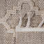 Tapis tissé et treillis crème 2x8