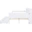Lit de jour pleine grandeur en bois blanc - 3 tiroirs et bureau pour une chambre fonctionnelle avec ports blancs-121098369-121098368