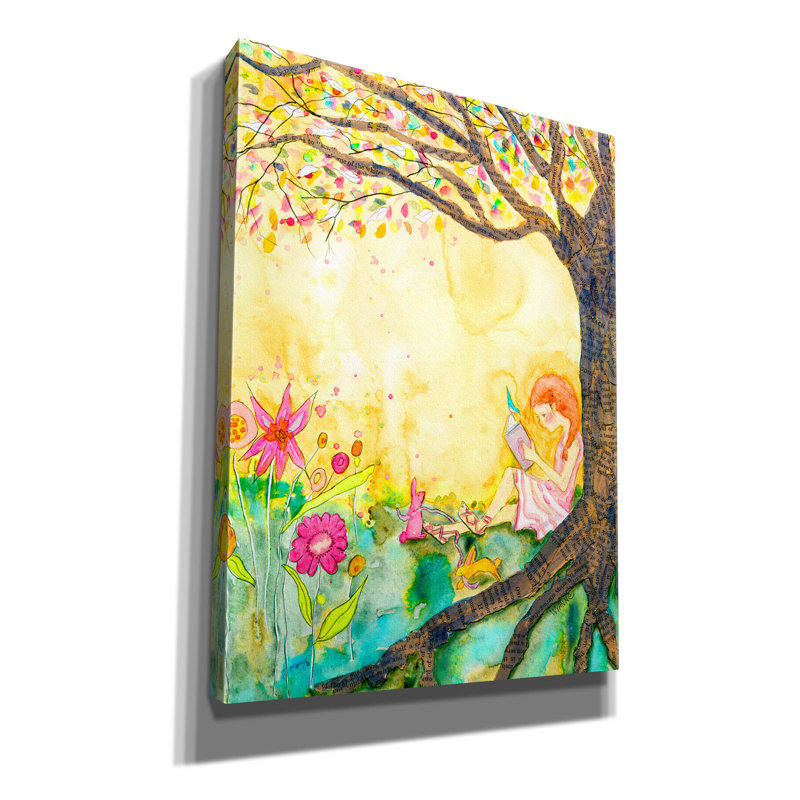«Book Nook» par Wyanne, art mural sur toile, H 16 po x l 12 po x P 0,75 po