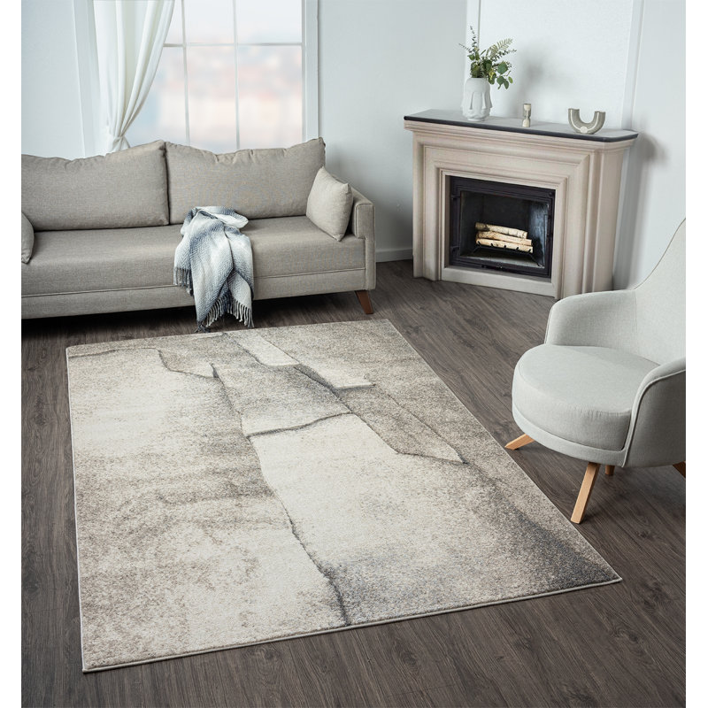 Jhoel Abstract Indoor Rug, Rectangle 5'2'' x 7'5''