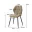 Modern Simple Round Solid Wood Dining Table Set - Set Of 4 Diamond Pattern Velvet Dining Chairs - Metal Legs - For Living Room/Bedroom-1686694141