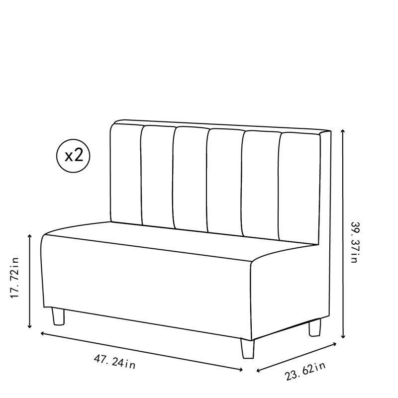 Banc de rangement Michalla, Orange