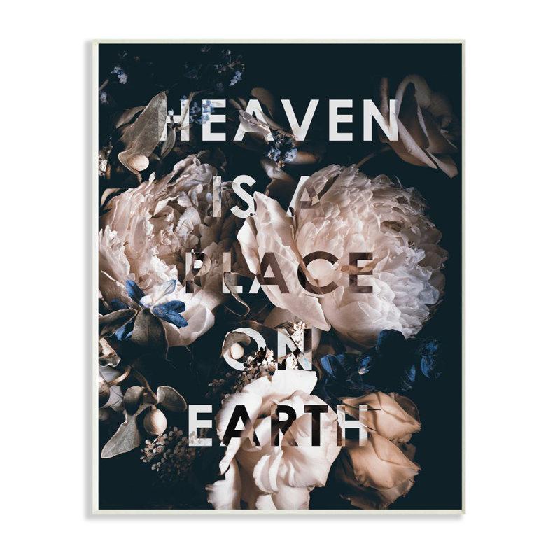 «Heaven Is a Place On Earth Inspirational Floral Abstraction» par Design Fabrikken, impression, H 18 po x l 12 po