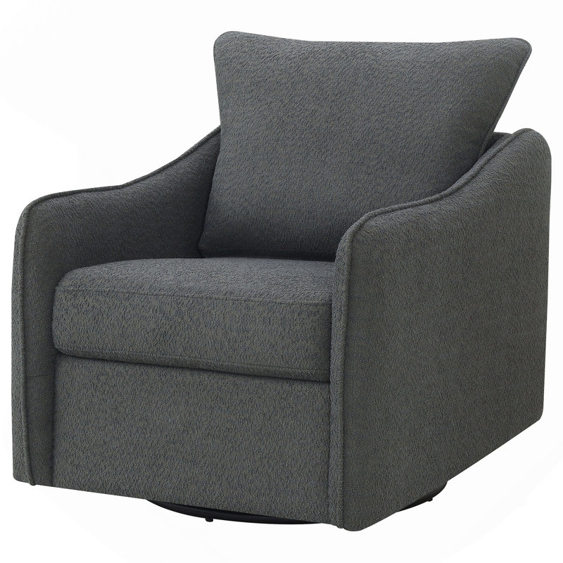Chaise pivotante rembourrée gris anthracite, Gris anthracite