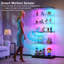 5-Tier Tempered Glass Display Cabinet with Motion Sensor RGB Lights-1479731471