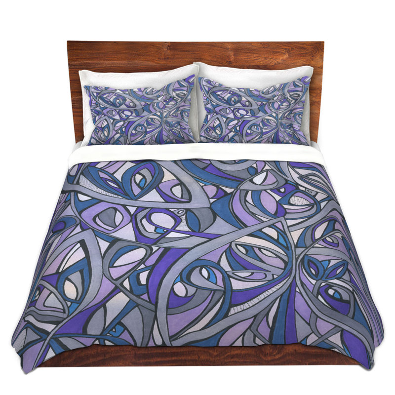 Polyester Abstract Duvet Cover, 1 Twin Duvet Cover + 1 Standard Sham