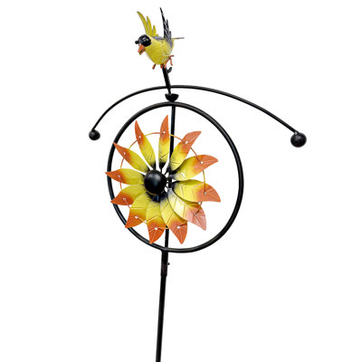 Humming Bird Windmill Spiner Garden Stake