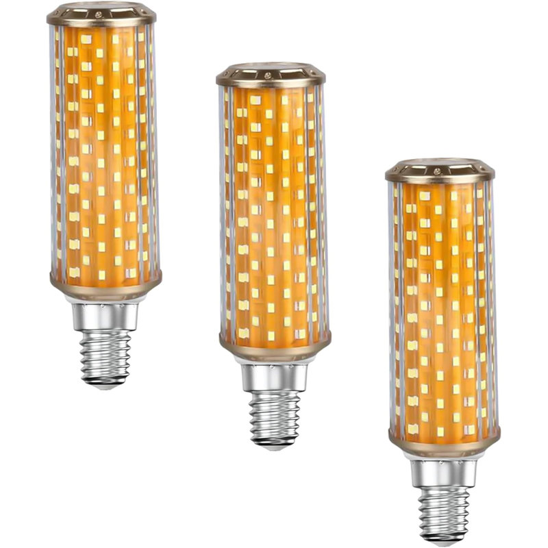 E14 LED Corn Light Bulb 30W, Four Colour Candle Bulb, 360° Beam Angle, 230V, Edison Screw ES LED Corn Lamp, Not Dimmable, Pack of 3