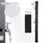 10.6 Gal Solar Heated Shower, 6.7ft Showerhead Height Outdoor Shower, with Handheld & Foot Faucet, Hot & Cold Water Adjustment, Freestanding for Backyard Poolside Beach Pool, Black
