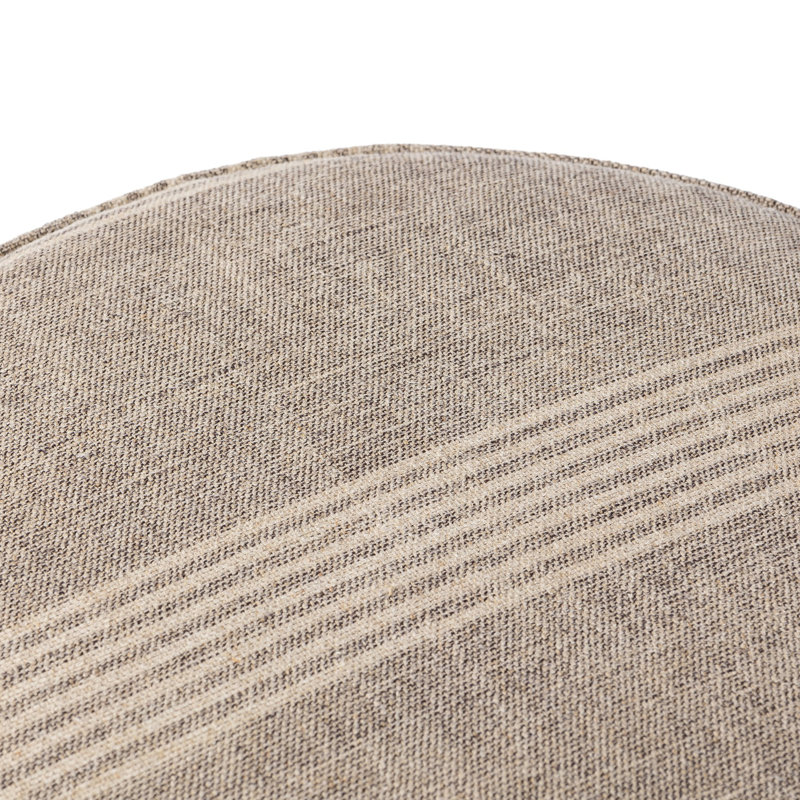 Sinclair Round Ottoman, Manchester Flint Linen