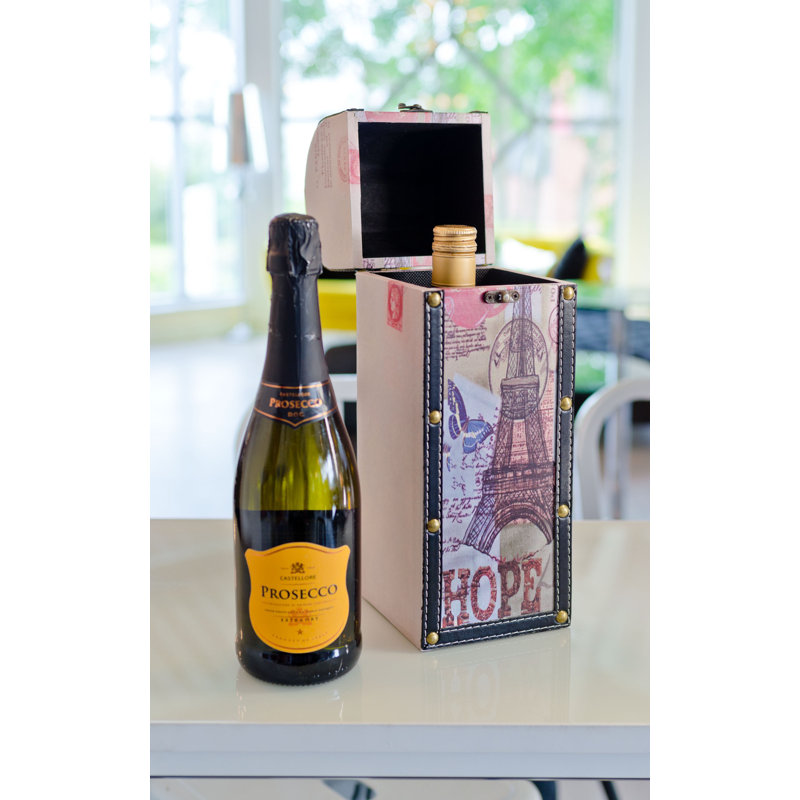 Abshire Tabletop Wine Bottle Rack in Pink
