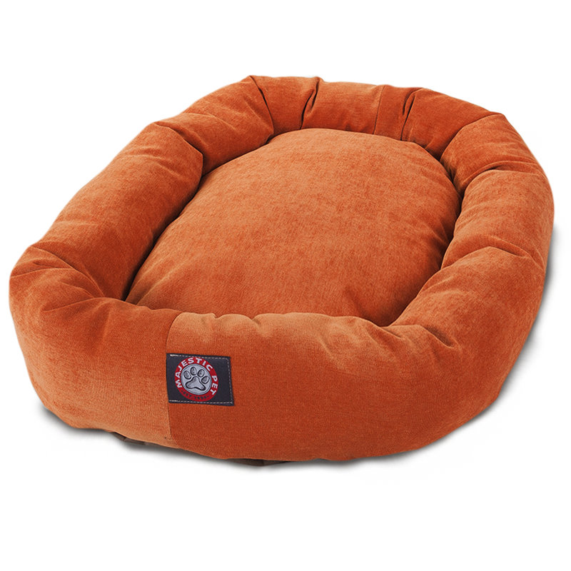 Lit ovale pour animal de compagnie, Moyen (l 18 po x P 32 po x H 7 po), Orange