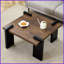 Table basse minimaliste en panneau de fibres à densité moyenne noyer - facile à nettoyer et amp; Parfait pour les petits espaces