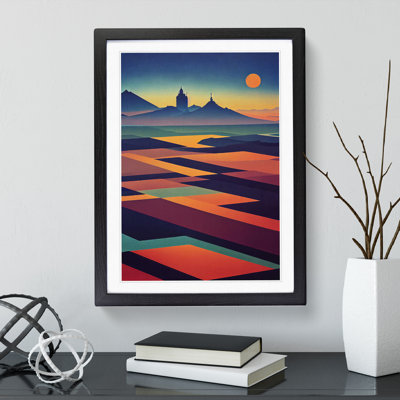 Mountain Landscape Abstract No.2 - Framed Print