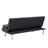 Leather Office Double Folding Sofa Bed with Matching Coffee Table, Multifunctional Design-1297250660