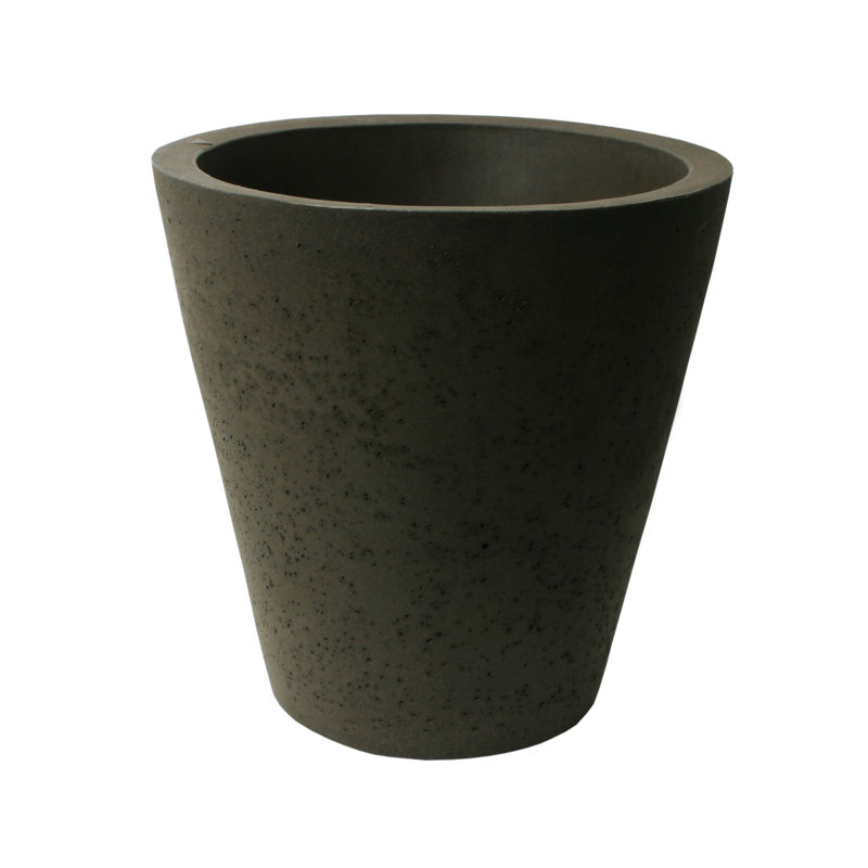 Emerson Self Watering Concrete Texture Pot Planter, 21" H x 20" W x 20" D, Brownstone