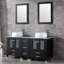 Ensemble de meuble-lavabo double 61,5 po avec miroir Elchanan-1265141455